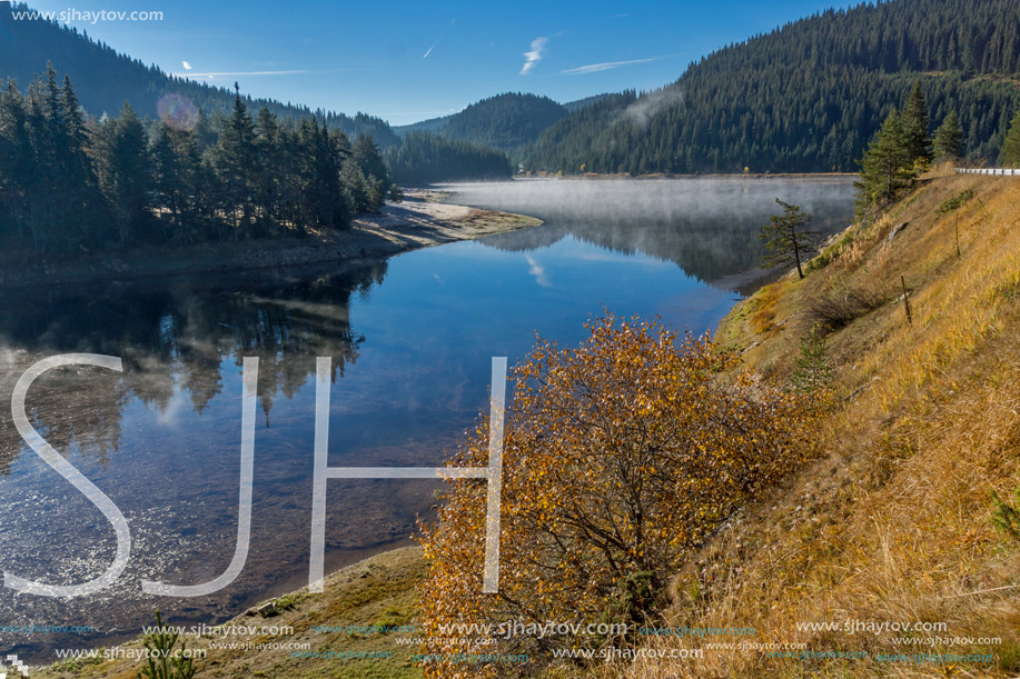 Amazing Autumn Landscape of  Golyam Beglik Reservoir, Pazardzhik Region, Bulgaria