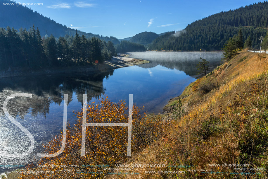 Amazing Autumn Landscape of  Golyam Beglik Reservoir, Pazardzhik Region, Bulgaria