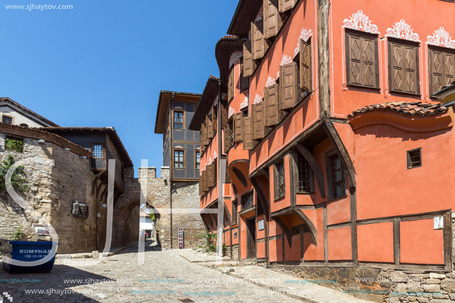 PLOVDIV, BULGARIA - SEPTEMBER 1, 2017:  Hisar Kapia - Ancient gate in Plovdiv old town, Bulgaria