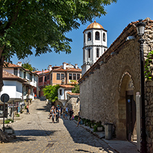 PLOVDIV, BULGARIA - SEPTEMBER 1, 2017:  St. Constantine and St. Elena church from the period of Bulgarian Revival in old town of Plovdiv, Bulgaria