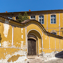 PLOVDIV, BULGARIA - SEPTEMBER 1, 2017:  Amazing view of Street and houses in Plovdiv old town, Bulgaria