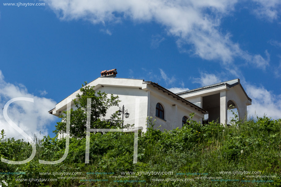 KRASTOVA GORA, BULGARIA - MAY 25, 2013: Amazing view of churches in  Krastova gora (Cross Forest) , Rhodope mountain, Bulgaria