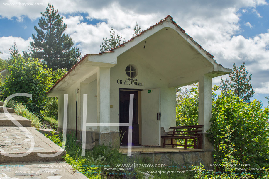 KRASTOVA GORA, BULGARIA - MAY 25, 2013: Amazing view of churches in  Krastova gora (Cross Forest) , Rhodope mountain, Bulgaria