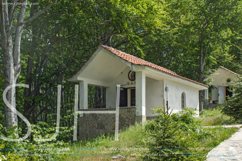 KRASTOVA GORA, BULGARIA - MAY 25, 2013: Amazing view of churches in  Krastova gora (Cross Forest) , Rhodope mountain, Bulgaria