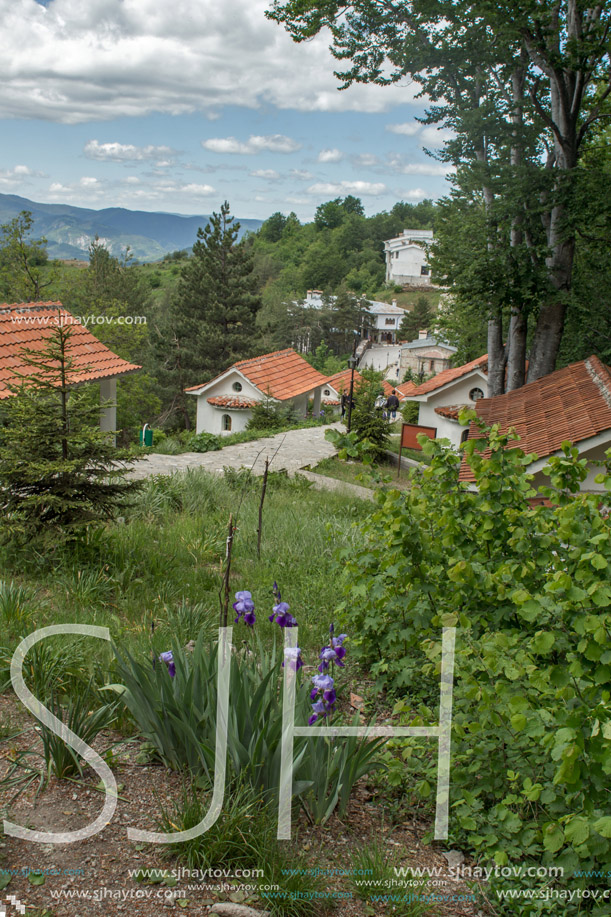 KRASTOVA GORA, BULGARIA - MAY 25, 2013: Amazing view of churches in  Krastova gora (Cross Forest) , Rhodope mountain, Bulgaria