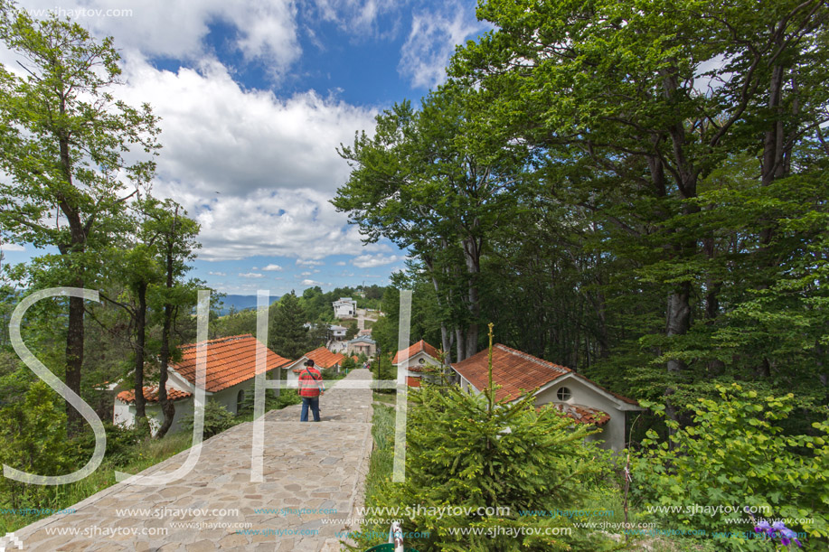 KRASTOVA GORA, BULGARIA - MAY 25, 2013: Amazing view of churches in  Krastova gora (Cross Forest) , Rhodope mountain, Bulgaria