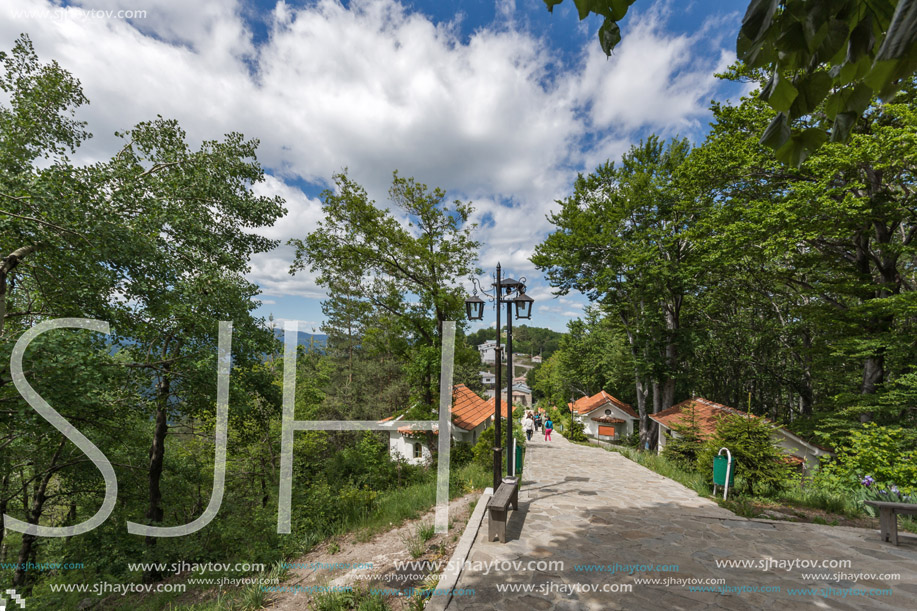 KRASTOVA GORA, BULGARIA - MAY 25, 2013: Amazing view of churches in  Krastova gora (Cross Forest) , Rhodope mountain, Bulgaria