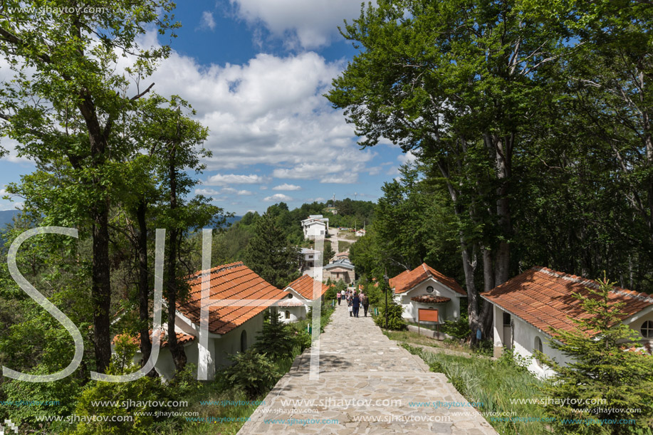 KRASTOVA GORA, BULGARIA - MAY 25, 2013: Amazing view of churches in  Krastova gora (Cross Forest) , Rhodope mountain, Bulgaria