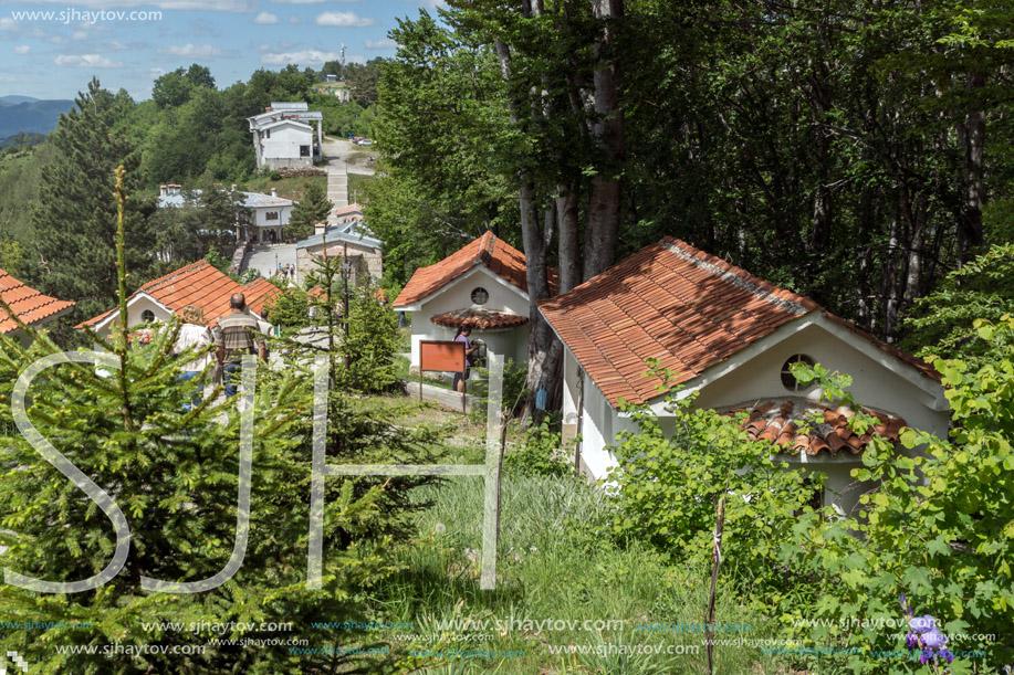 KRASTOVA GORA, BULGARIA - MAY 25, 2013: Amazing view of churches in  Krastova gora (Cross Forest) , Rhodope mountain, Bulgaria