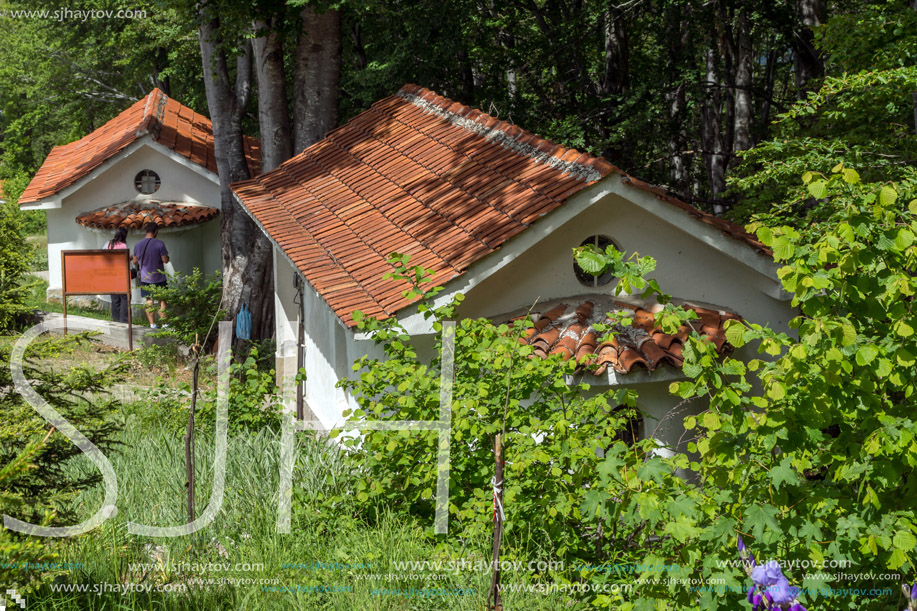 KRASTOVA GORA, BULGARIA - MAY 25, 2013: Amazing view of churches in  Krastova gora (Cross Forest) , Rhodope mountain, Bulgaria