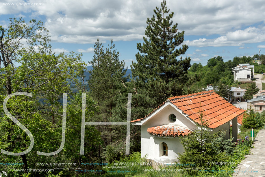 KRASTOVA GORA, BULGARIA - MAY 25, 2013: Amazing view of churches in  Krastova gora (Cross Forest) , Rhodope mountain, Bulgaria