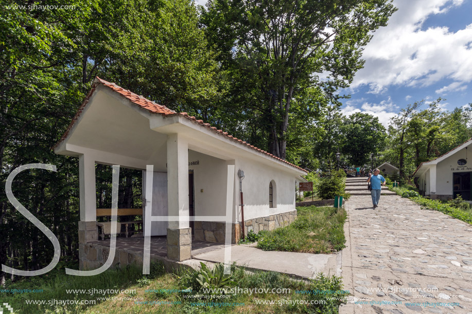 KRASTOVA GORA, BULGARIA - MAY 25, 2013: Amazing view of churches in  Krastova gora (Cross Forest) , Rhodope mountain, Bulgaria