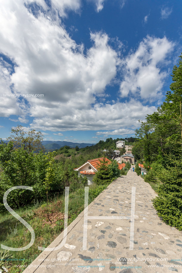 KRASTOVA GORA, BULGARIA - MAY 25, 2013: Amazing view of churches in  Krastova gora (Cross Forest) , Rhodope mountain, Bulgaria