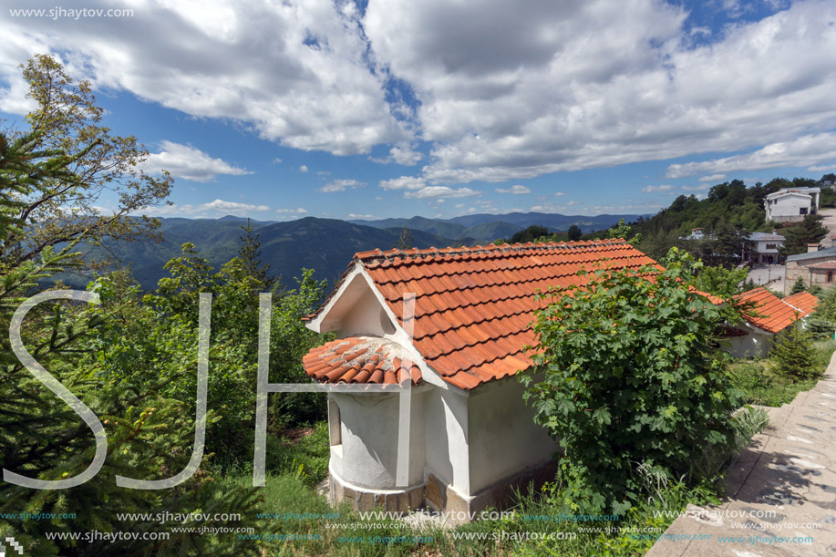 KRASTOVA GORA, BULGARIA - MAY 25, 2013: Amazing view of churches in  Krastova gora (Cross Forest) , Rhodope mountain, Bulgaria