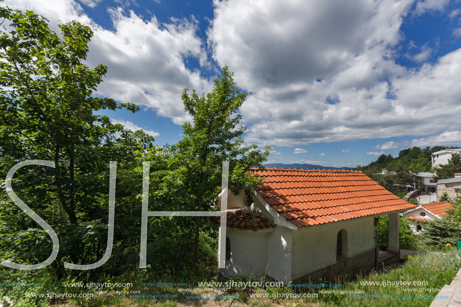 KRASTOVA GORA, BULGARIA - MAY 25, 2013: Amazing view of churches in  Krastova gora (Cross Forest) , Rhodope mountain, Bulgaria