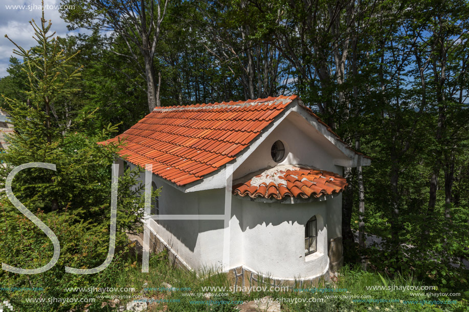 KRASTOVA GORA, BULGARIA - MAY 25, 2013: Amazing view of churches in  Krastova gora (Cross Forest) , Rhodope mountain, Bulgaria