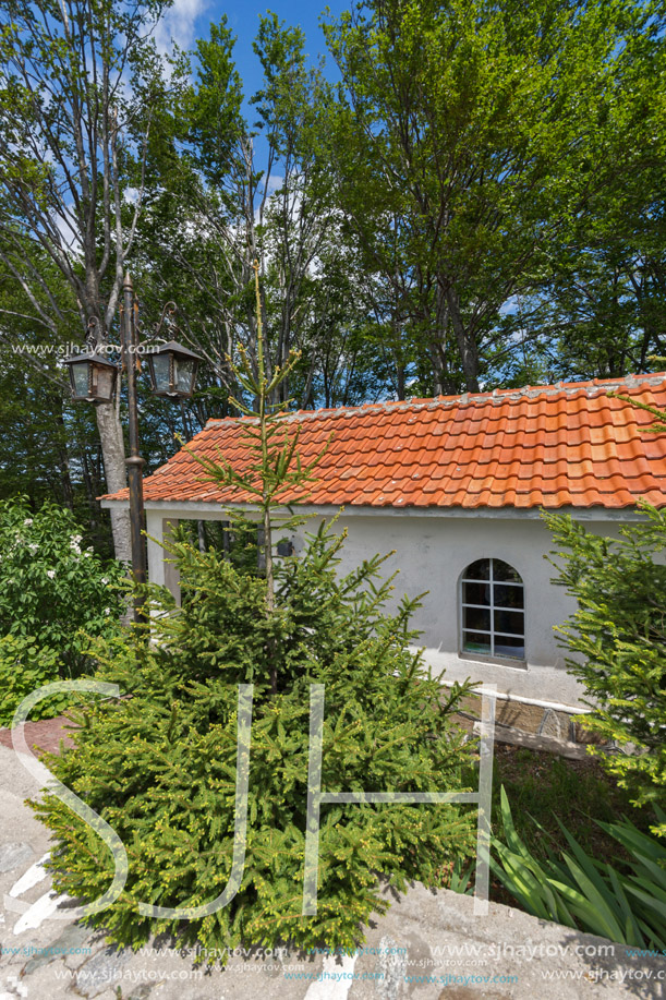 KRASTOVA GORA, BULGARIA - MAY 25, 2013: Amazing view of churches in  Krastova gora (Cross Forest) , Rhodope mountain, Bulgaria