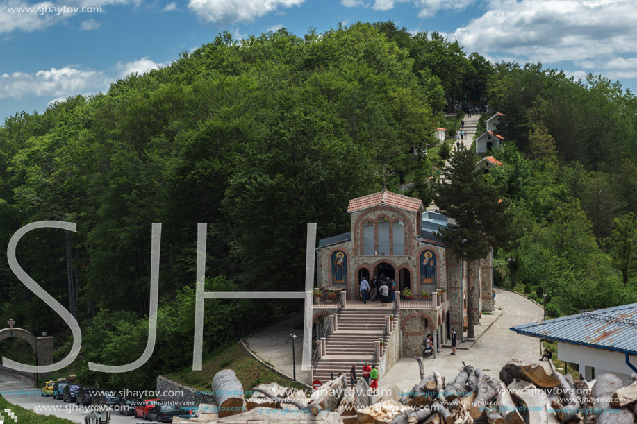 KRASTOVA GORA, BULGARIA - MAY 25, 2013: Amazing view of churches in  Krastova gora (Cross Forest) , Rhodope mountain, Bulgaria