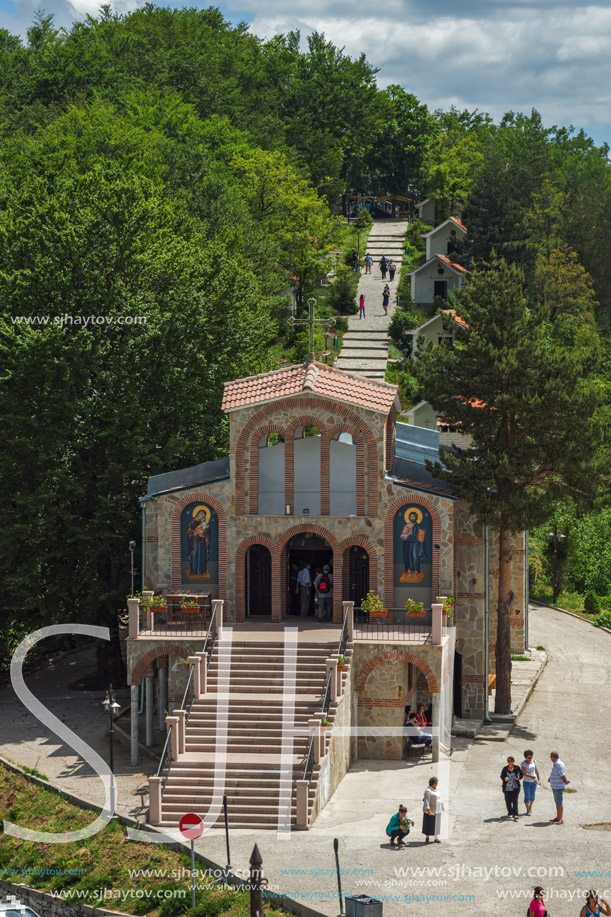 KRASTOVA GORA, BULGARIA - MAY 25, 2013: Amazing view of churches in  Krastova gora (Cross Forest) , Rhodope mountain, Bulgaria