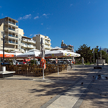ALEXANDROUPOLI, GREECE - SEPTEMBER 23, 2017:  Typical street in town of Alexandroupoli, East Macedonia and Thrace, Greece