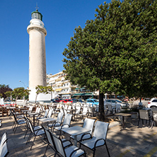 ALEXANDROUPOLI, GREECE - SEPTEMBER 23, 2017:  Lighthouse in town of Alexandroupoli, East Macedonia and Thrace, Greece