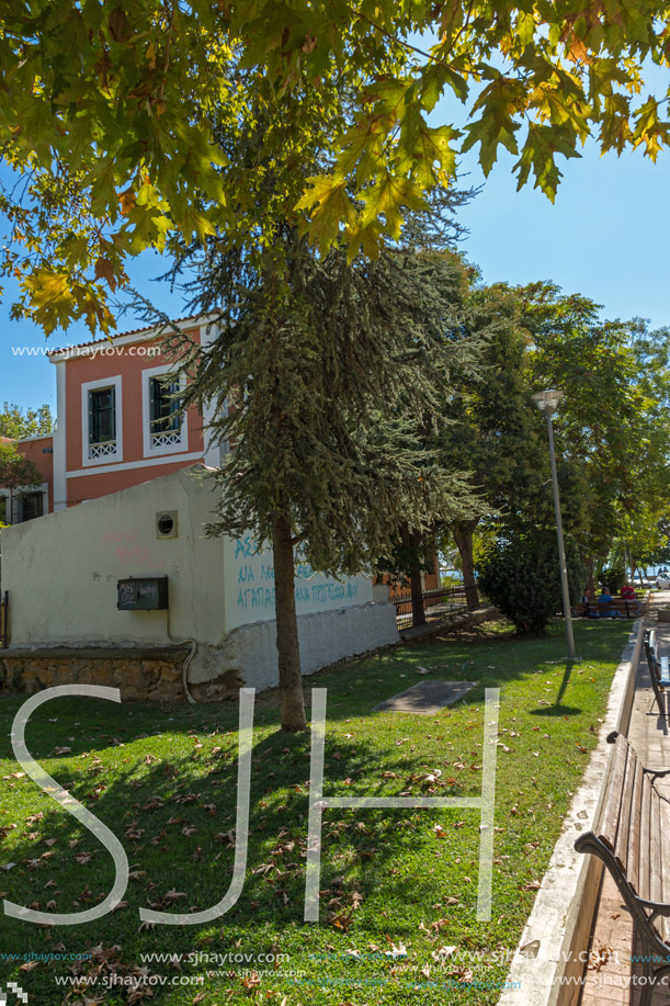 ALEXANDROUPOLI, GREECE - SEPTEMBER 23, 2017:  Park in town of Alexandroupoli, East Macedonia and Thrace, Greece