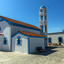 Orthodox Saint Nicholas Monastery located on two islands in Porto Lagos near town of Xanthi, East Macedonia and Thrace, Greece