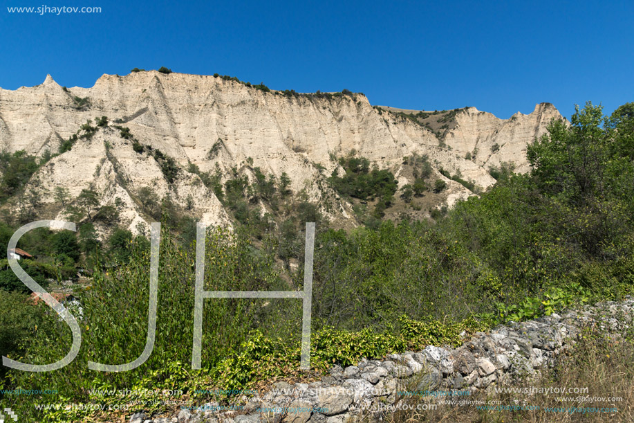 Sand pyramids and Panorama to town of Melnik, Blagoevgrad region, Bulgaria