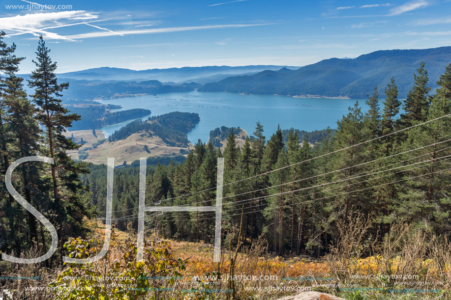 Amazing Autumn Landscape of Dospat  Reservoir, Smolyan Region, Bulgaria