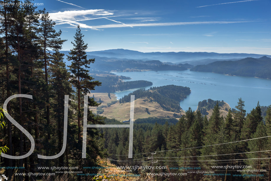 Amazing Autumn Landscape of Dospat  Reservoir, Smolyan Region, Bulgaria