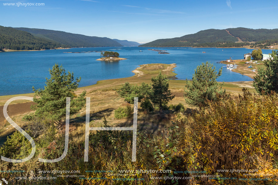 Amazing Autumn Landscape of Dospat  Reservoir, Smolyan Region, Bulgaria