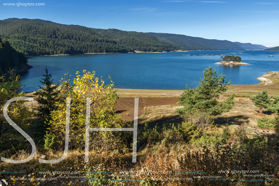 Amazing Autumn Landscape of Dospat  Reservoir, Smolyan Region, Bulgaria