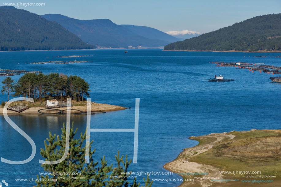 Amazing Autumn Landscape of Dospat  Reservoir, Smolyan Region, Bulgaria