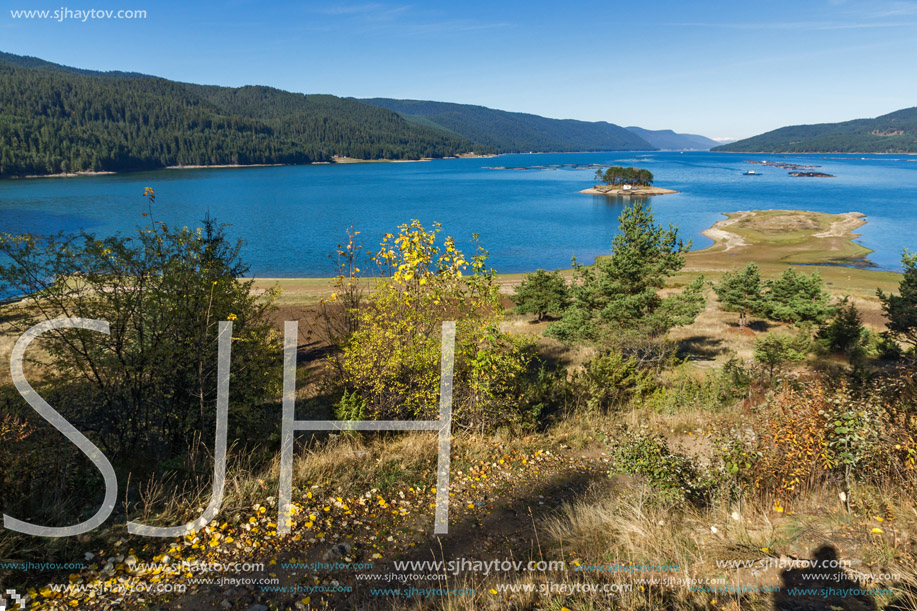 Amazing Autumn Landscape of Dospat  Reservoir, Smolyan Region, Bulgaria