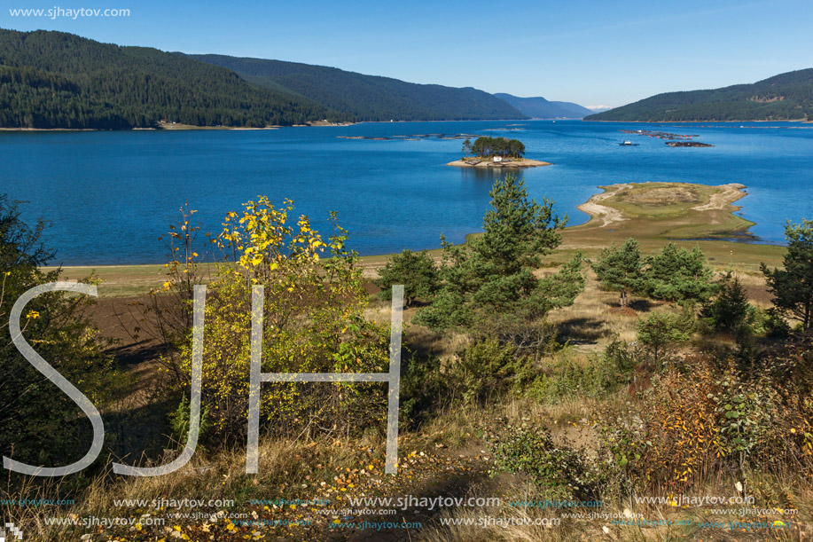 Amazing Autumn Landscape of Dospat  Reservoir, Smolyan Region, Bulgaria