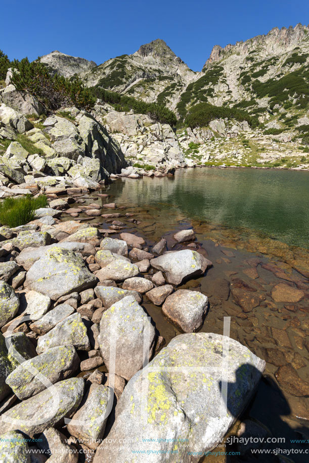 Amazing Landscape with Left Kralev Dvor pass and Samodivski lakes, Pirin Mountain, Bulgaria