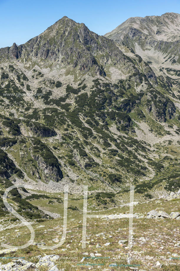 Amazing Landscape of Popovo lake and Polezhan peaks from Dzhano peak, Pirin Mountain, Bulgaria