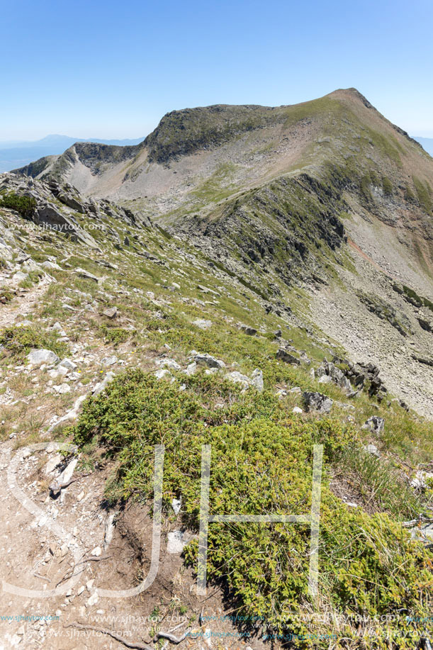 Amazing Landscape of Kadiev rid peak from Dzhano peak, Pirin Mountain, Bulgaria