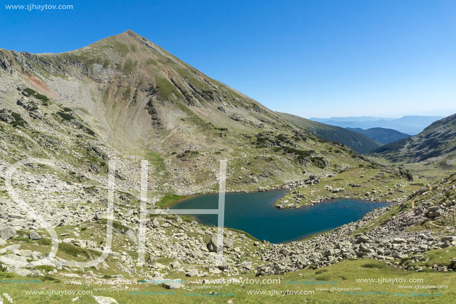 Amazing Landscape of Argirovo lake near Dzhano peak, Pirin Mountain, Bulgaria