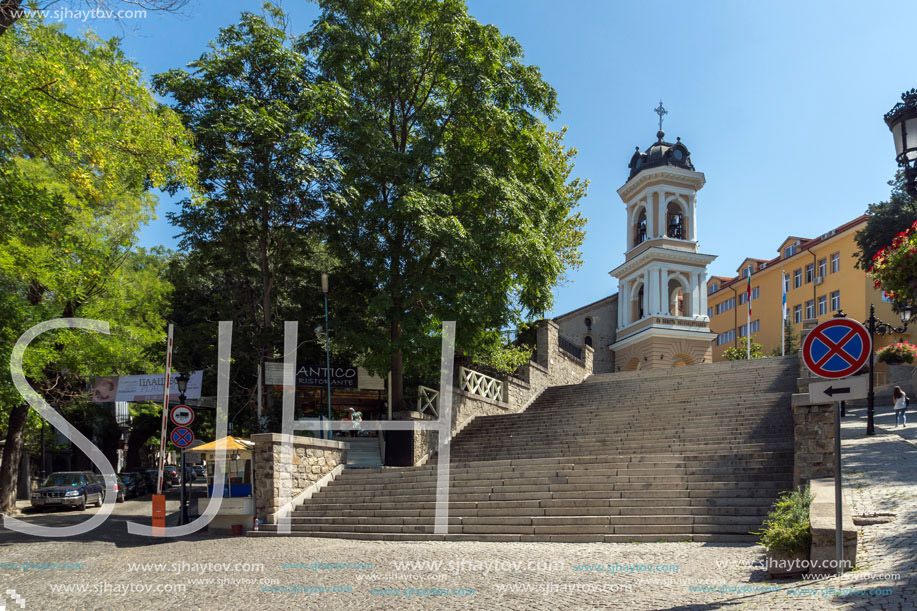 PLOVDIV, BULGARIA - SEPTEMBER 1, 2017:  Church of Assumption of Virgin Mary in city of Plovdiv, Bulgaria