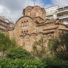 THESSALONIKI, GREECE - SEPTEMBER 30, 2017: Ancient Byzantine Orthodox church of St. Panteleimon in the center of city of Thessaloniki, Central Macedonia, Greece