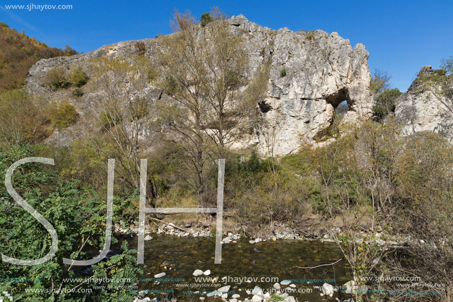 Rock formation The Elephant near town of Devin, Rhodope Mountains, Bulgaria