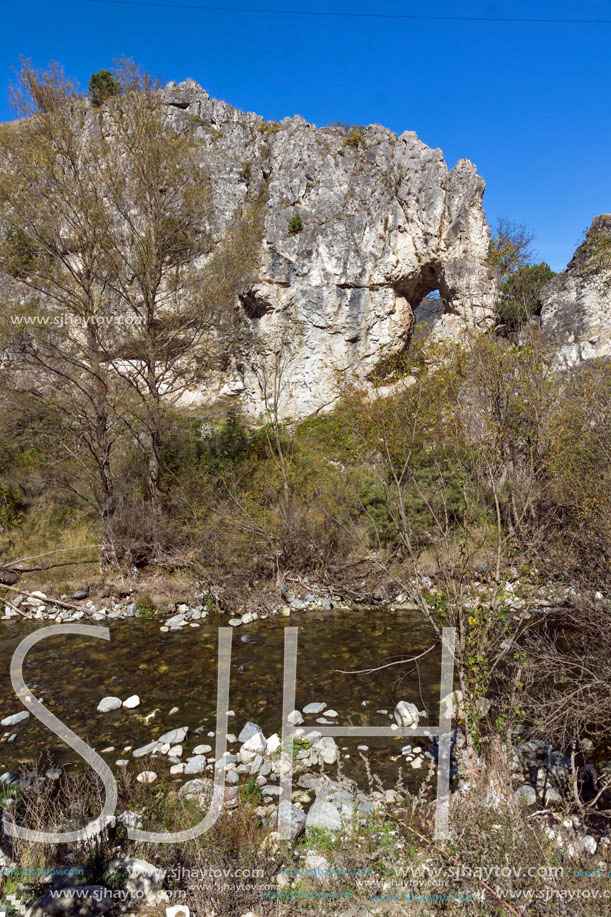 Rock formation The Elephant near town of Devin, Rhodope Mountains, Bulgaria