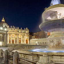 Amazing Night photo of Vatican and St. Peter"s Basilica in Rome, Italy