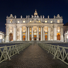Amazing Night photo of Vatican and St. Peter"s Basilica in Rome, Italy