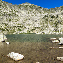 Amazing Panorama of Argirovo lake near Dzhano peak, Pirin Mountain, Bulgaria