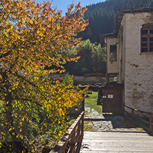 Autumn view of a nineteenth-century church of the Assumption in town of Shiroka Laka, Smolyan Region, Bulgaria