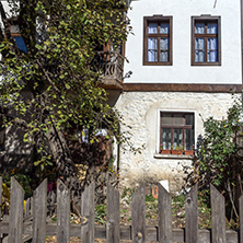 Panoramic view with old houses  in town of Shiroka Laka, Smolyan Region, Bulgaria