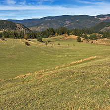 Amazing autumn landscape near village of Gela, Rhodope Mountains, Bulgaria