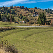 Amazing autumn landscape near village of Gela, Rhodope Mountains, Bulgaria